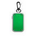 Key Ring, Safety Reflector Flashlight - Green